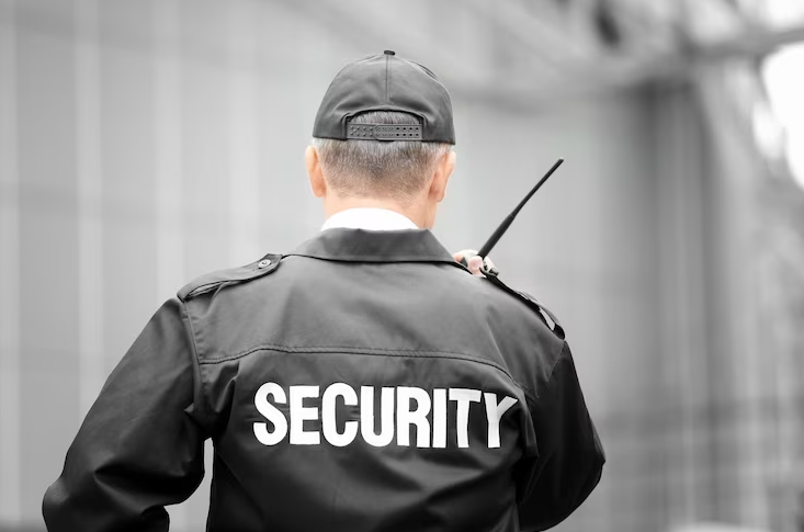 Executive security guard from behind