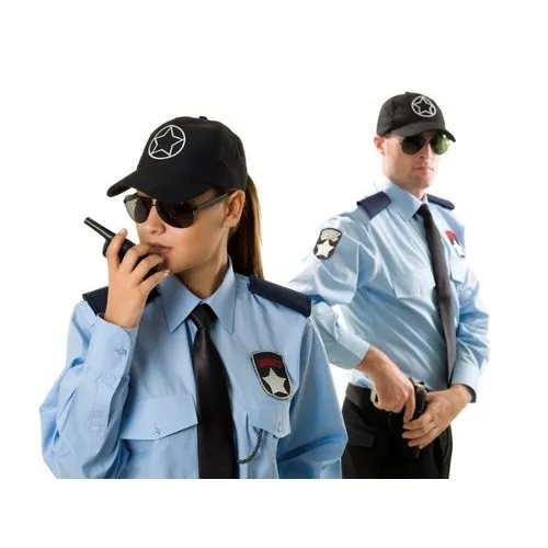 Professional security guards with walkie talkie